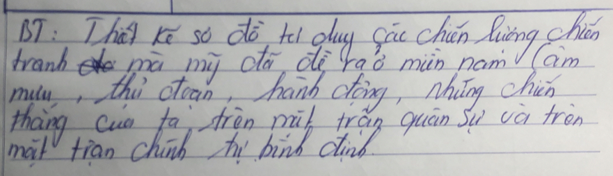 57: Tha ké so dò tí gluy sāu chén luāng chén 
tranh mà my do dè "aò min nam Cam 
myu, thi ctean, hanh doing, Ming chicn 
thang cun to friàn mib tray n quan Su va tren 
mat tian chinb hi bind dinb.