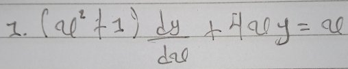 (u^2+1) dy/du +4uy=u