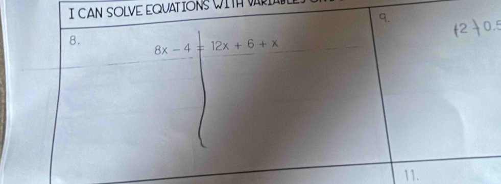 EQUATIONS WITHARIA
11.