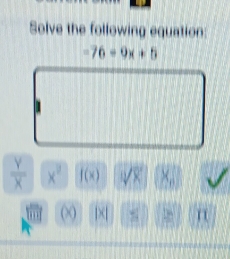 Solve the following equation:
 Y/X  x^2 f(x)
(>) |> s 1