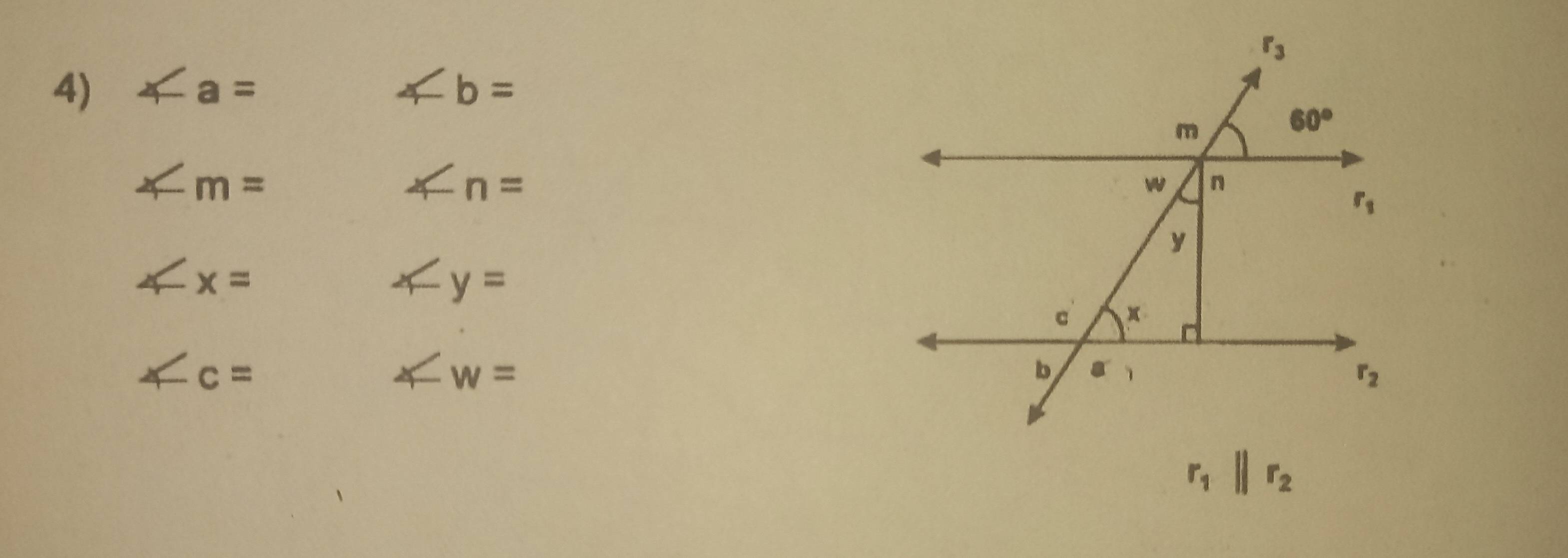 ∠ a= ∠ b=
∠ m=
∠ n=
∠ x=
∠ y=
∠ c=
∠ w=
r_1||r_2