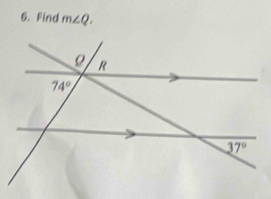 Find m∠ Q.