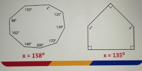 x=158°