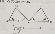 △ TAM≌ △ _