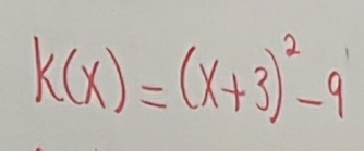 k(x)=(x+3)^2-9