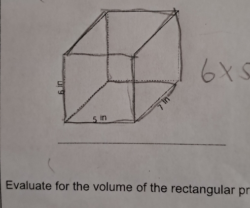 Evaluate for the volume of the rectangular pr