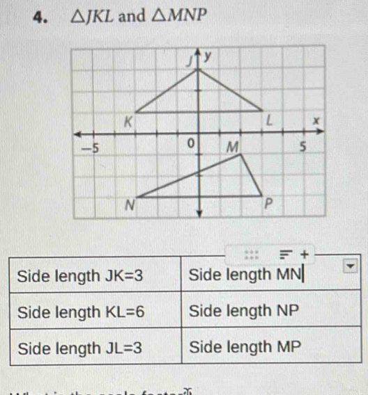 △ JKL and △ MNP