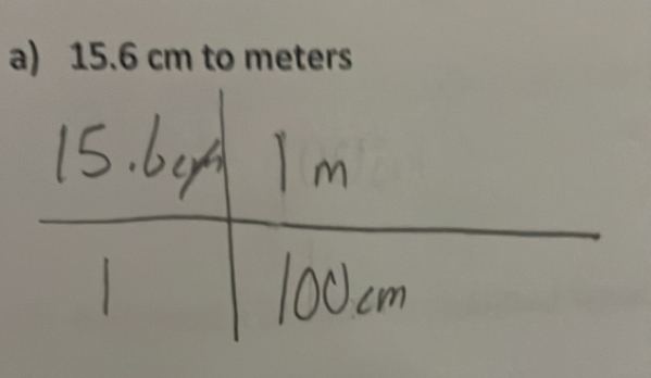 15.6 cm to meters