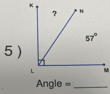 5 )
M
Angle =_