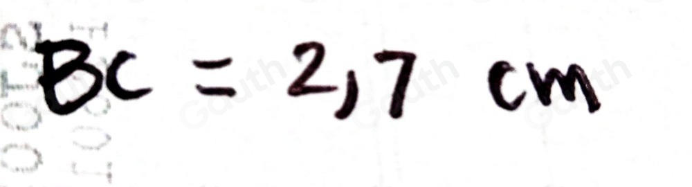 BC=2,7 frac 1/2 -frac 12^2 cm