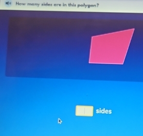 How many sides are in this polygon?
sides