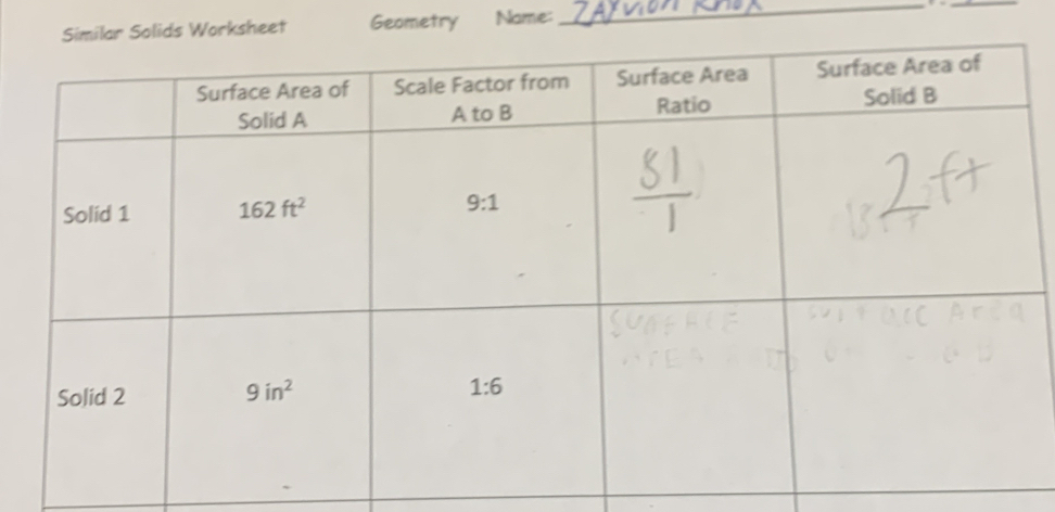 heet Geometry Name:
__