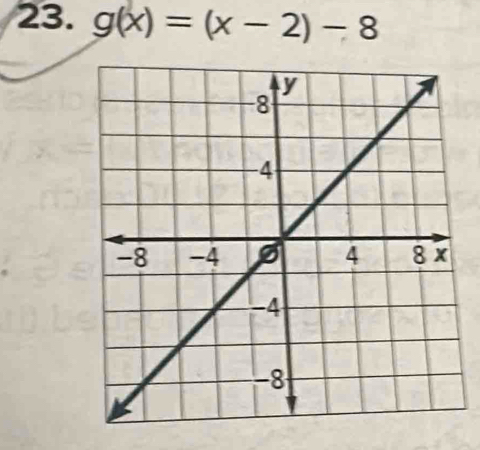 g(x)=(x-2)-8