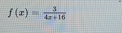 f(x)= 3/4x+16 