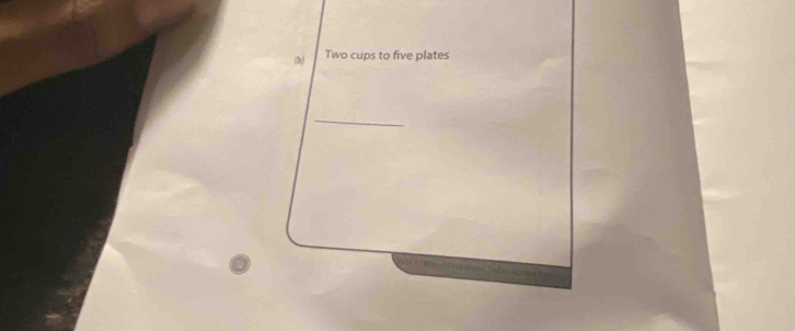 Two cups to five plates 
_