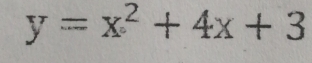 y=x^2+4x+3