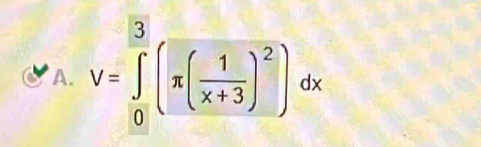 V=∈tlimits _0^(3(x(frac 1)x+3)^2)dx