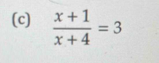  (x+1)/x+4 =3