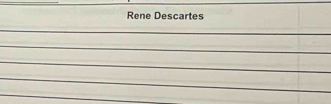 Rene Descartes