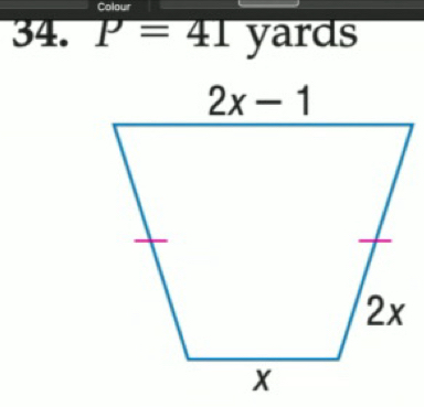 Colour
34. P=41 yards