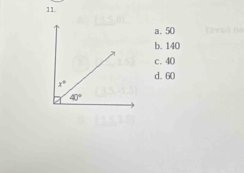 a. 50
b. 140
c. 40
d. 60