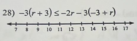 -3(r+3)≤ -2r-3(-3+r)