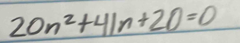 20n^2+41n+20=0