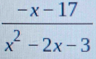  (-x-17)/x^2-2x-3 