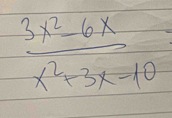  (3x^2-6x)/x^2+3x-10 