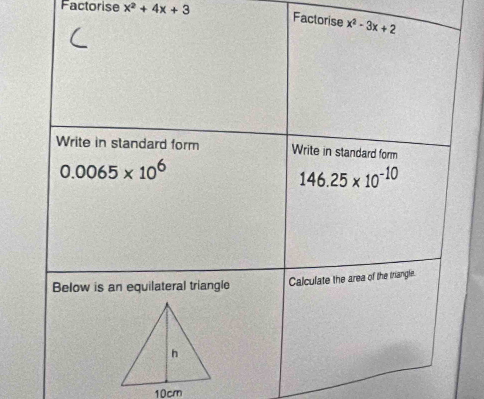 Factorise x^2+4x+3
Factor