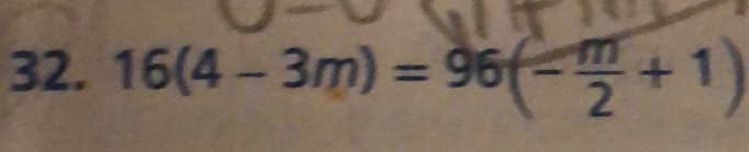 16(4-3m)=96(- m/2 +1)