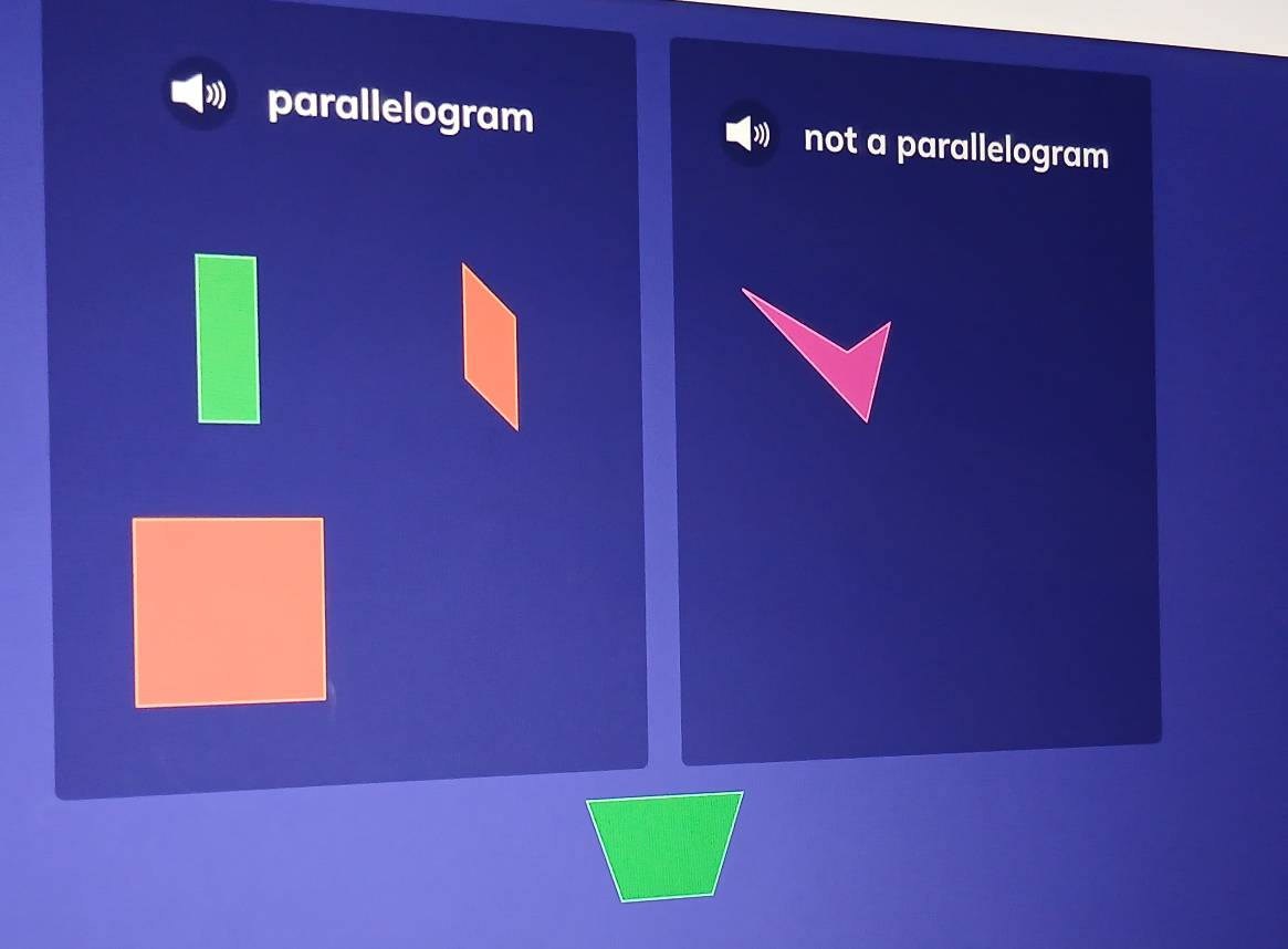 (2) parallelogram not a parallelogram