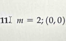 11I m=2;(0,0)