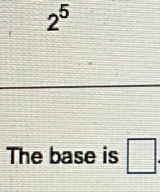 The base is □ .