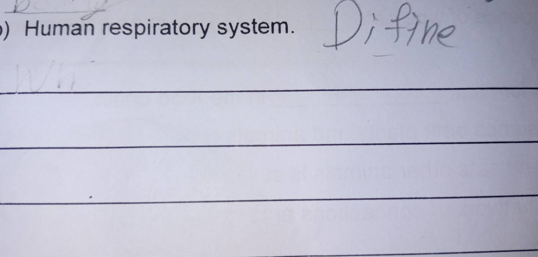 ) Human respiratory system. 
_ 
_ 
_ 
_