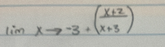 lim xto -3+( (x+2)/x+3 )