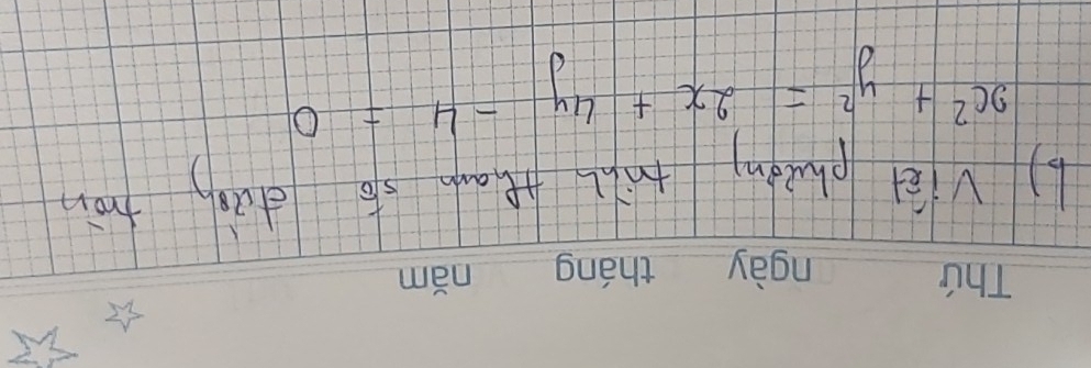 Vèi zhuqng mi fhang sō duo fro
x^2+y^2=2x+4y-4=0