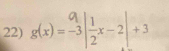 g(x)=3|÷-2|+3