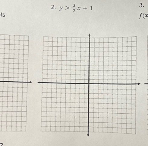 y> 3/2 x+1
3. 
ts
f(x