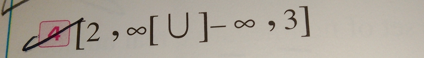 [2,∈fty [∪ ]-∈fty ,3]