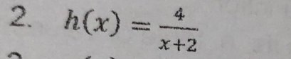 h(x)= 4/x+2 