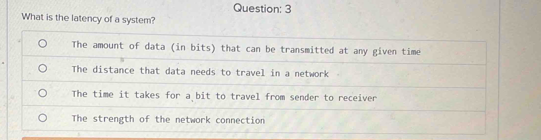 What is the latency of a system?