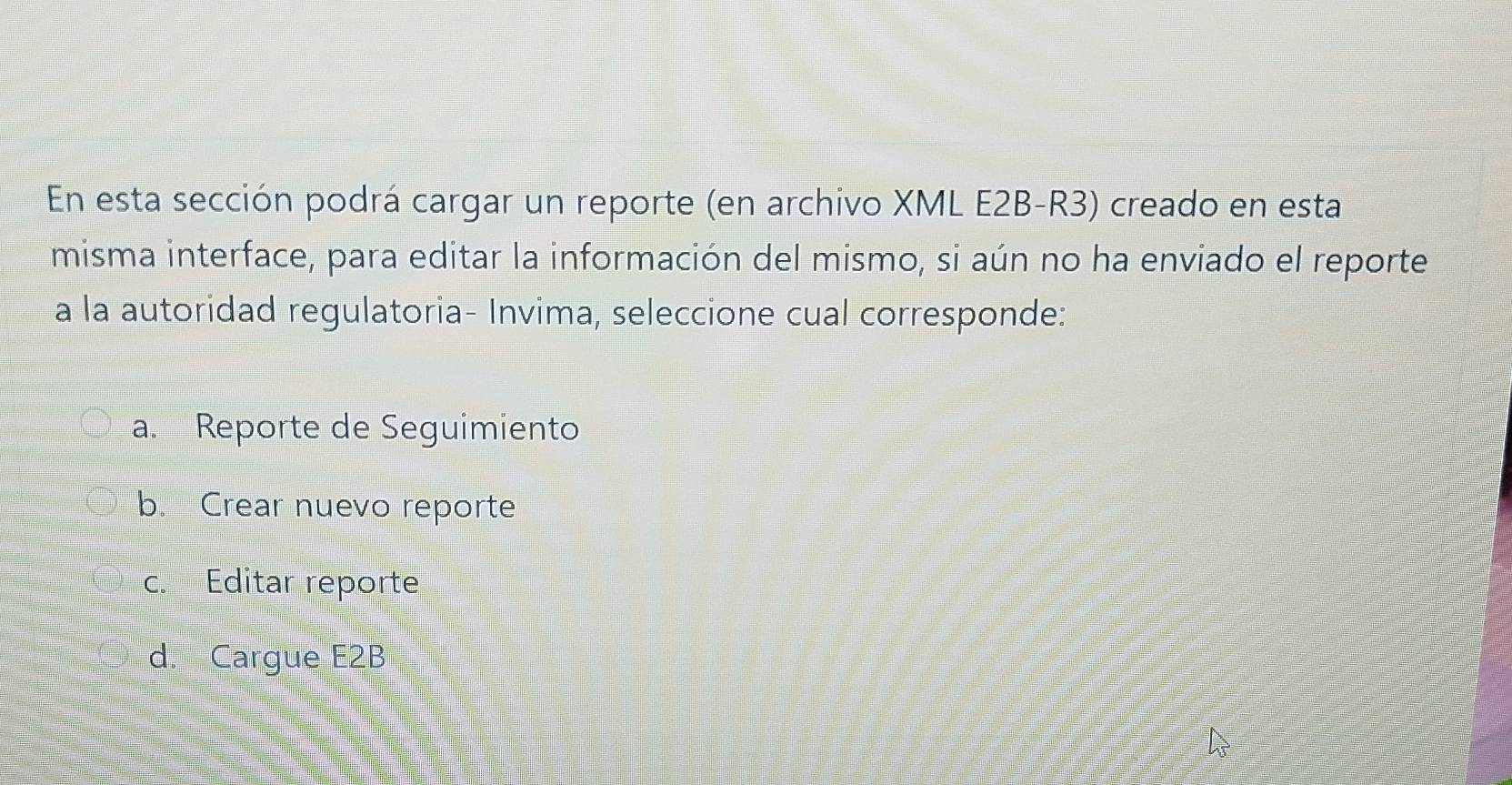 Resuelto:En esta sección podrá cargar un reporte (en archivo XML E2B-R3 ...