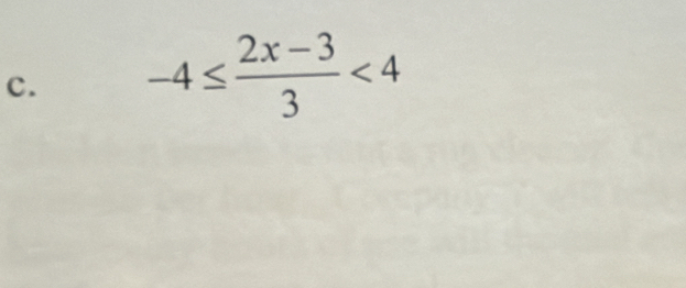 -4≤  (2x-3)/3 <4</tex>