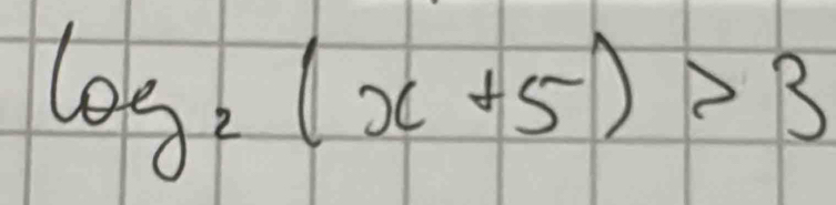 log _2(x+5)>3