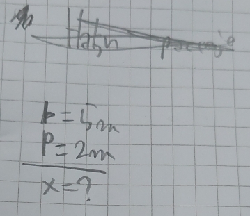 1=5m
 P=2m/x=? 