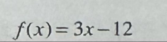 f(x)=3x-12