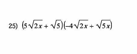 (5sqrt(2x)+sqrt(5))(-4sqrt(2x)+sqrt(5x))