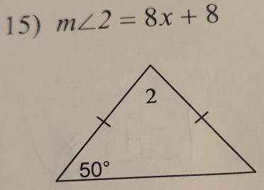 m∠ 2=8x+8