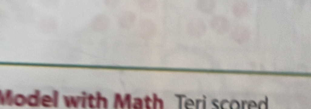 Model with Math Teri scored